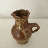 Pyrite stoneware ceramic pitcher - Signed Jm Mulin? (signature to be identified)