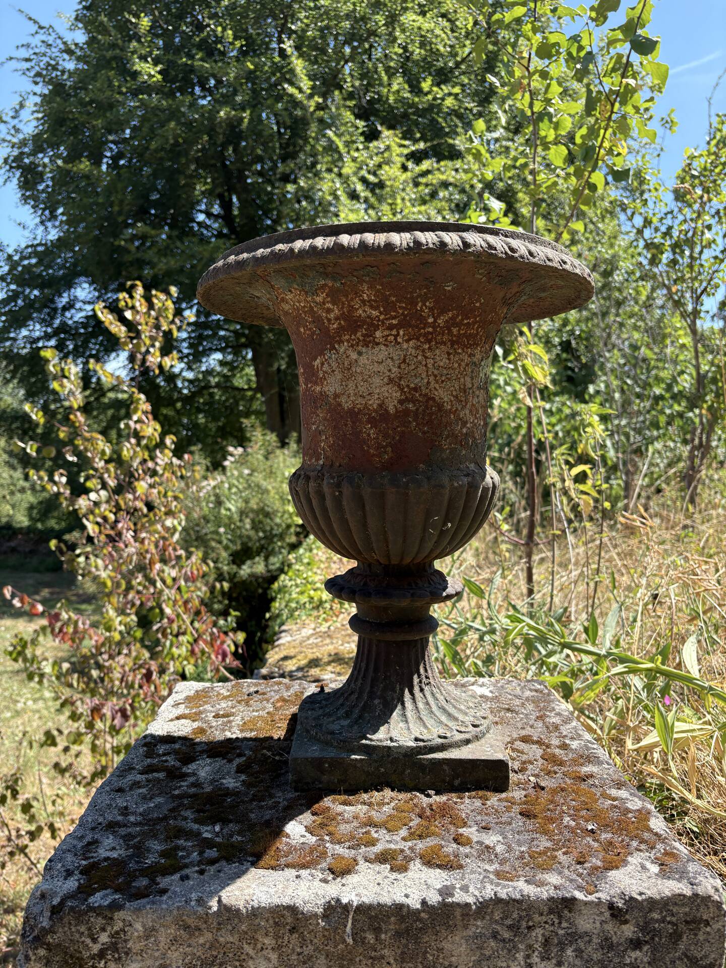 Pair of Médicis vases in cast iron