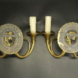 Paire d'appliques aux cors de chasse