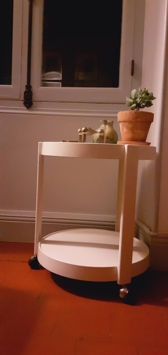 Desserte roulante année 70 design Italien, Kastilia éditeur.