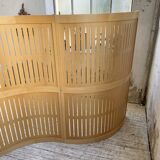 Large curved beech screen from the 80s