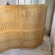 Large curved beech screen from the 80s