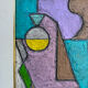 Abstract geometric coloured painting