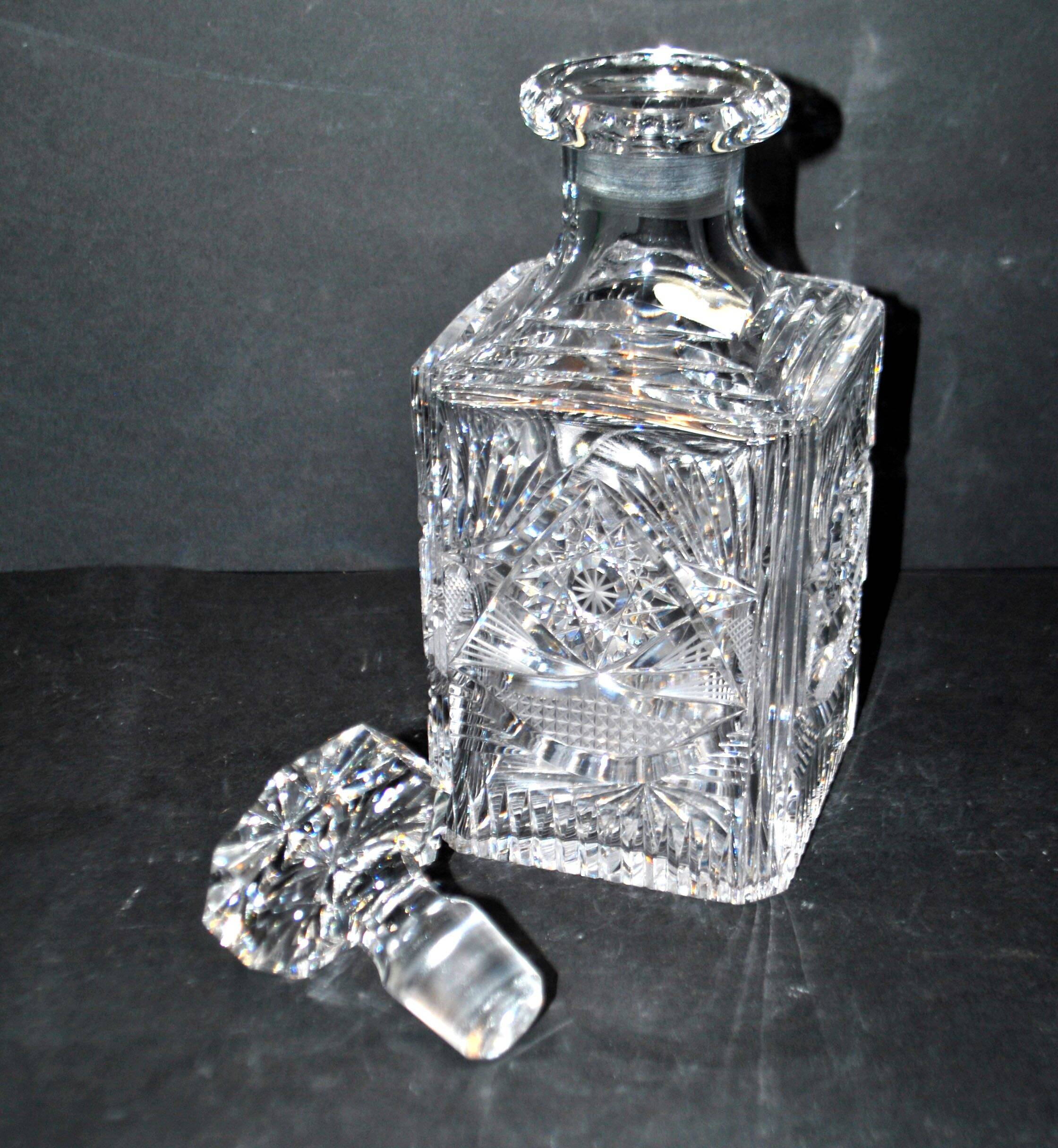 Waldviertler Edel Bleikristall cut crystal whisky decanter