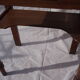 Table de toilette ancienne avec plateau marbre