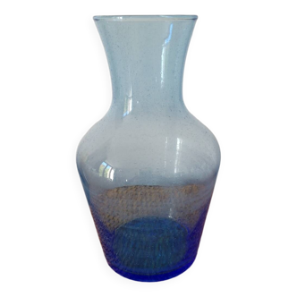 (Large) blue bubble bulb vase