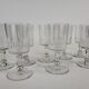Set of 8 crystal wine glasses XIXth