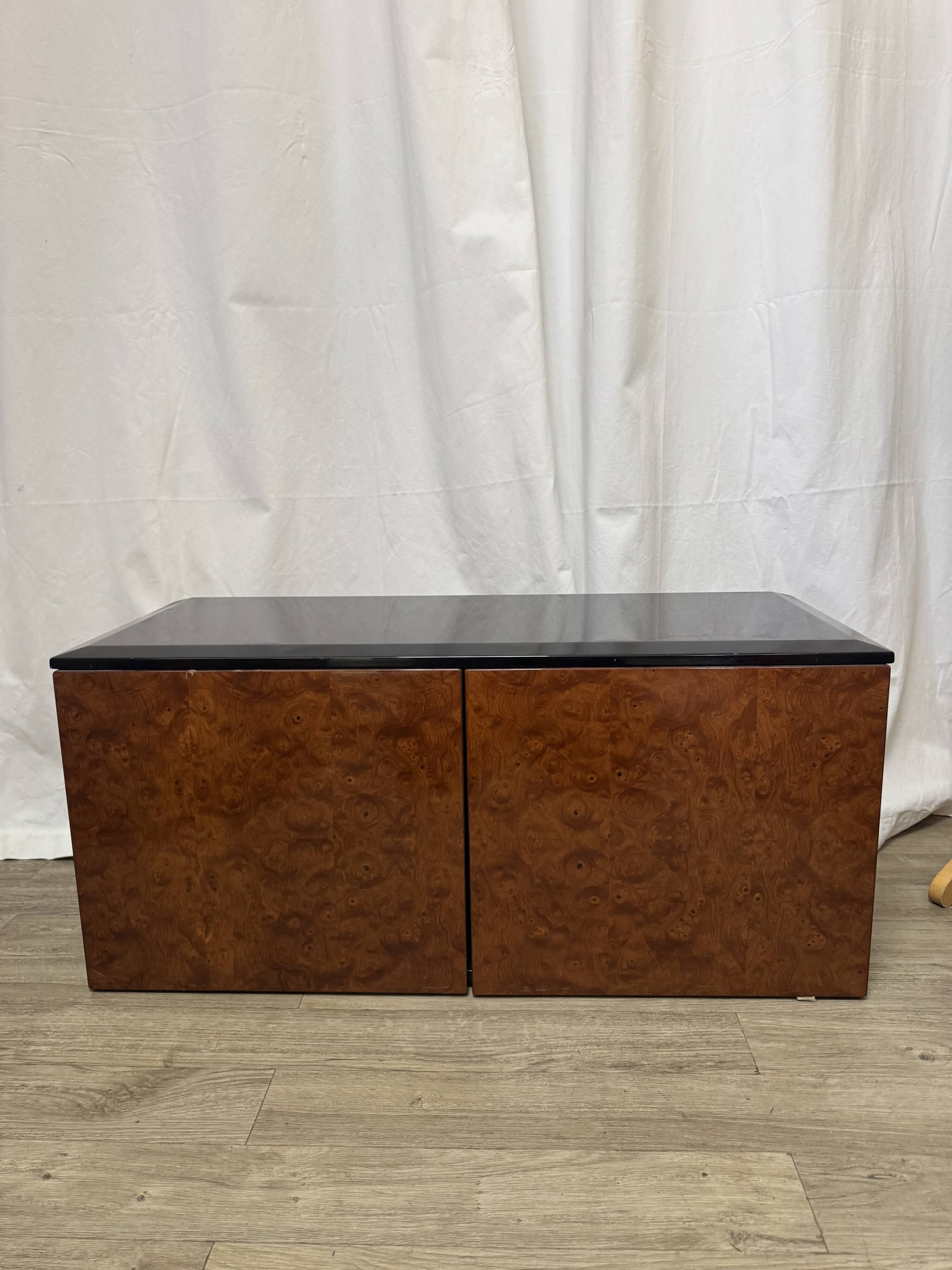 Vintage 70s Paul Michel elm burl chest of drawers