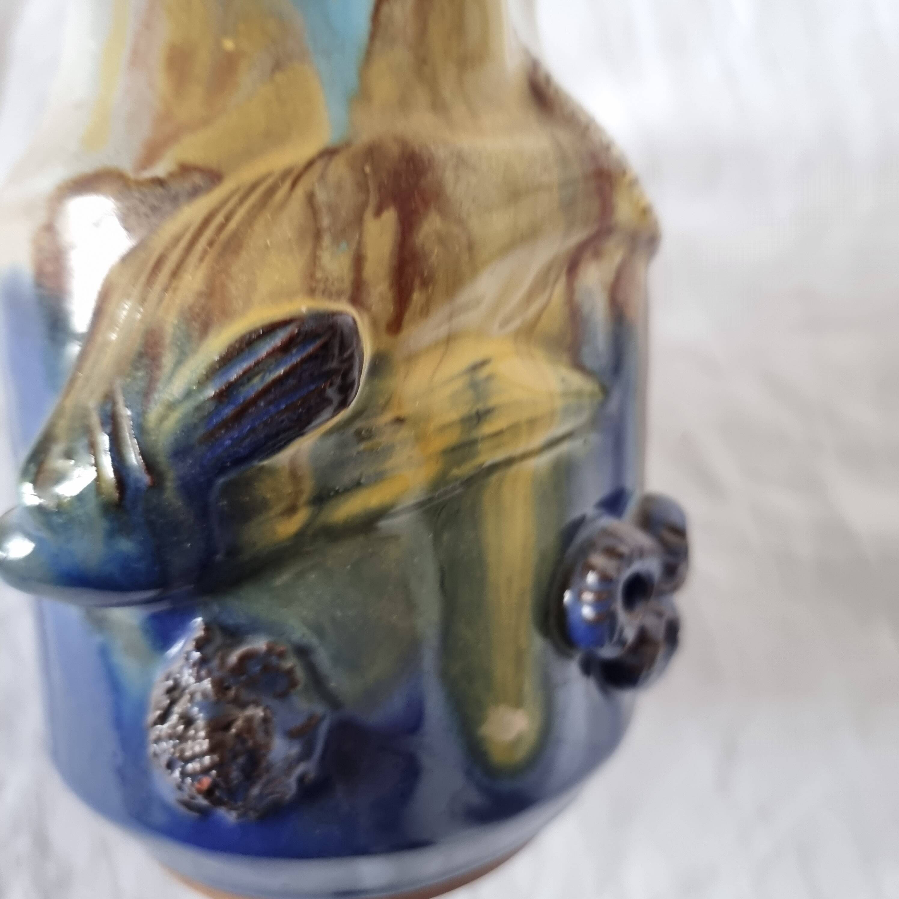 Rare Antique Ceramic or Glass Pitcher Imitation Remueed Gumnut & Gum