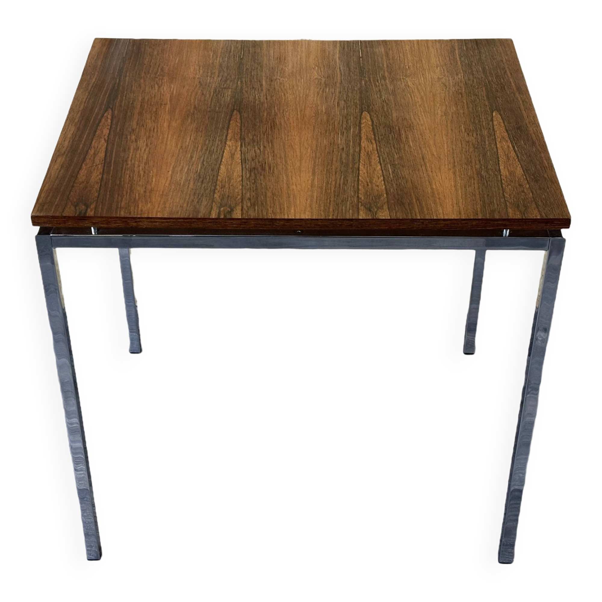 60s 70s teak office table desk chrome frame Danish design