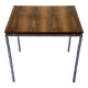 60s 70s teak office table desk chrome frame Danish design