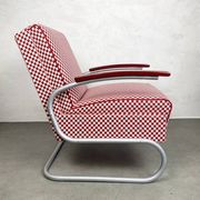Thonet S-411 Armchair "Red & White"