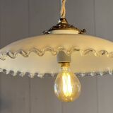 Opaline dentelée et bombée ancienne style bistrot fil corde