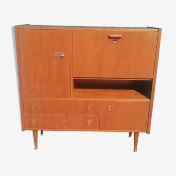 Old buffet furniture Scandinavian secretary wood vintage teak