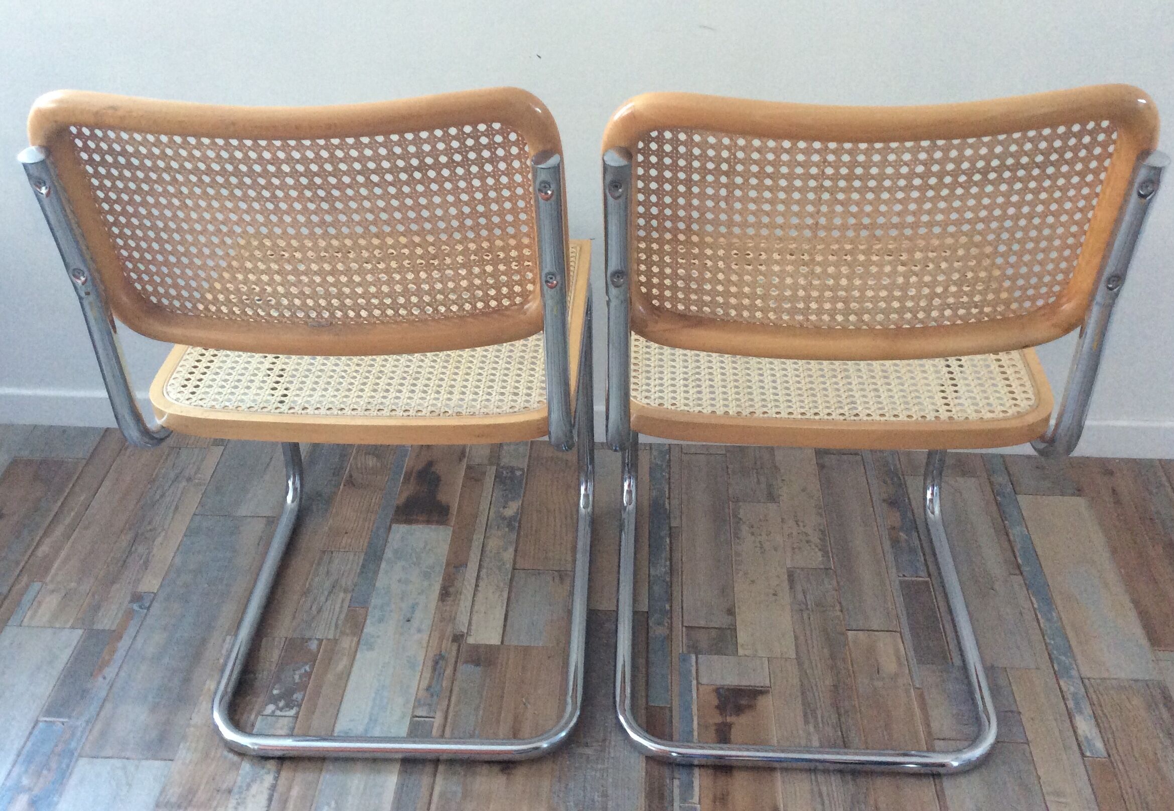 Pair of chairs Marcel Breuer Cesca B32