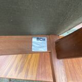 Set of 6 chairs and dining room table with extensions “BCM” circa 1960