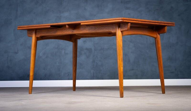 Table de Salle à Manger en Teck AT-312 attribuée à Hans J. Wegner pour Andres Tuck, 1950s