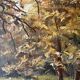 Tableau HST Landscape of the forest "towards Bozouls" Aveyron signed L. de Clereauvill