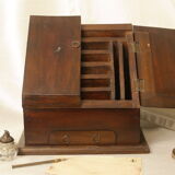 Antique table cabinet in solid mahogany XXth