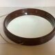 Vintage brown plastic round mirror