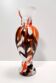 White, Orange and Brown Murano Glass Vase by Carlo Moretti, Italy