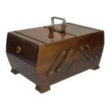 Antique wooden sewing box
