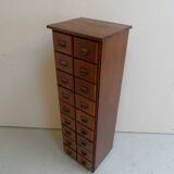Antique oak apothecary cabinet with drawers