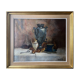 Old painting HST "Still Life: Breakfast" signed A. Jouenne + ca