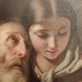 Superb old Italian school portrait of pious reading Fortunato Bello