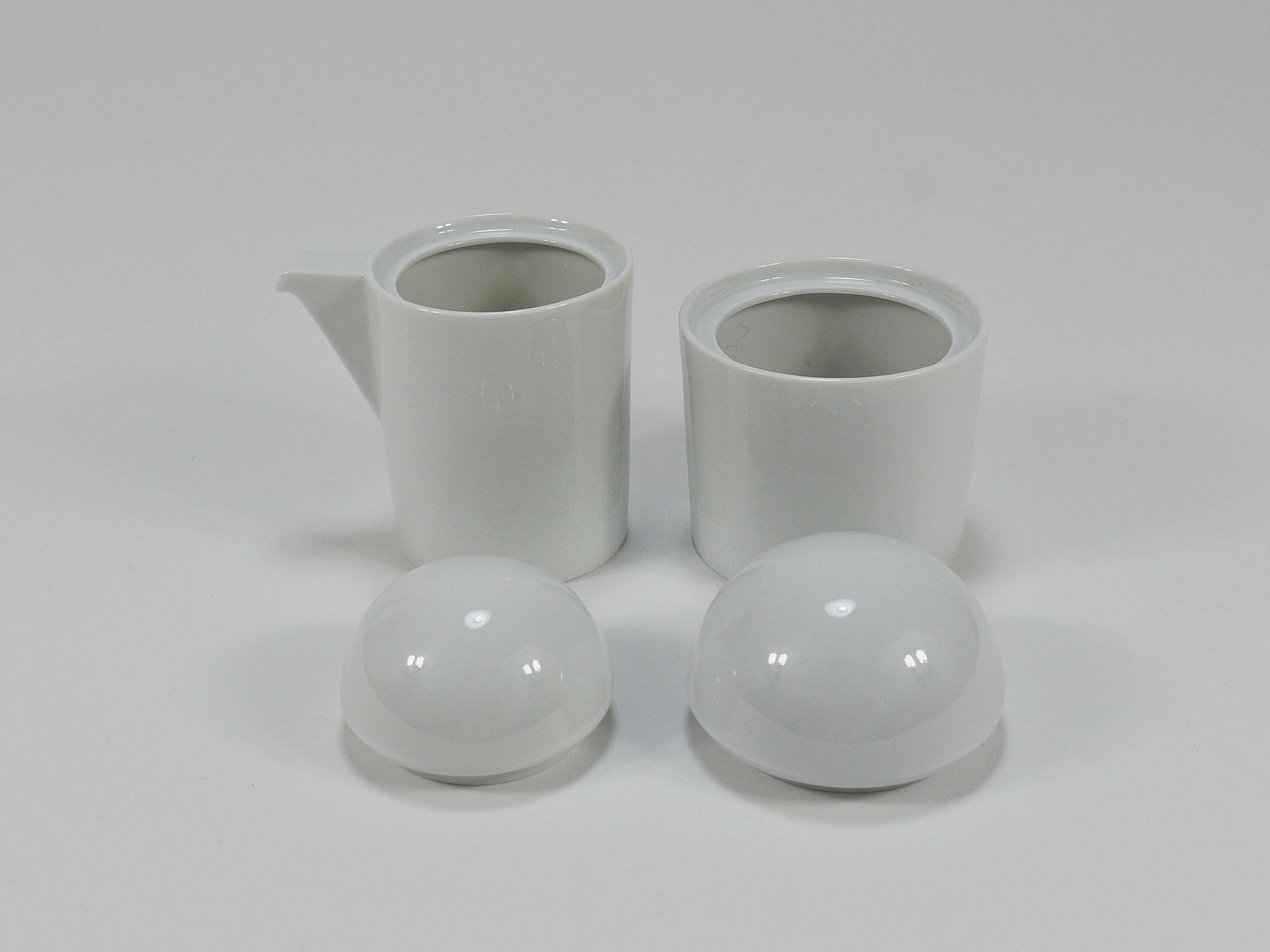 Sugar bowl and creamer postmodern Cupola by Mario Bellini for Rosenthal studio-line