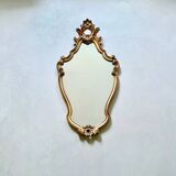 Antique wall mirror, baroque mirror, gold wooden mirror