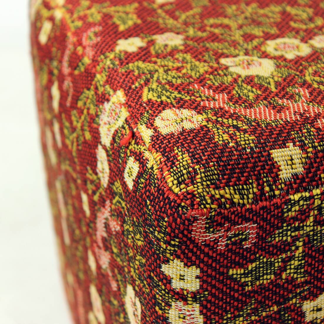 Petit tabouret vintage en tissu, Tchécoslovaquie 1960