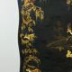 Table pliante Napoléon III en bois laqué noir et décor doré, XIXe siècle
