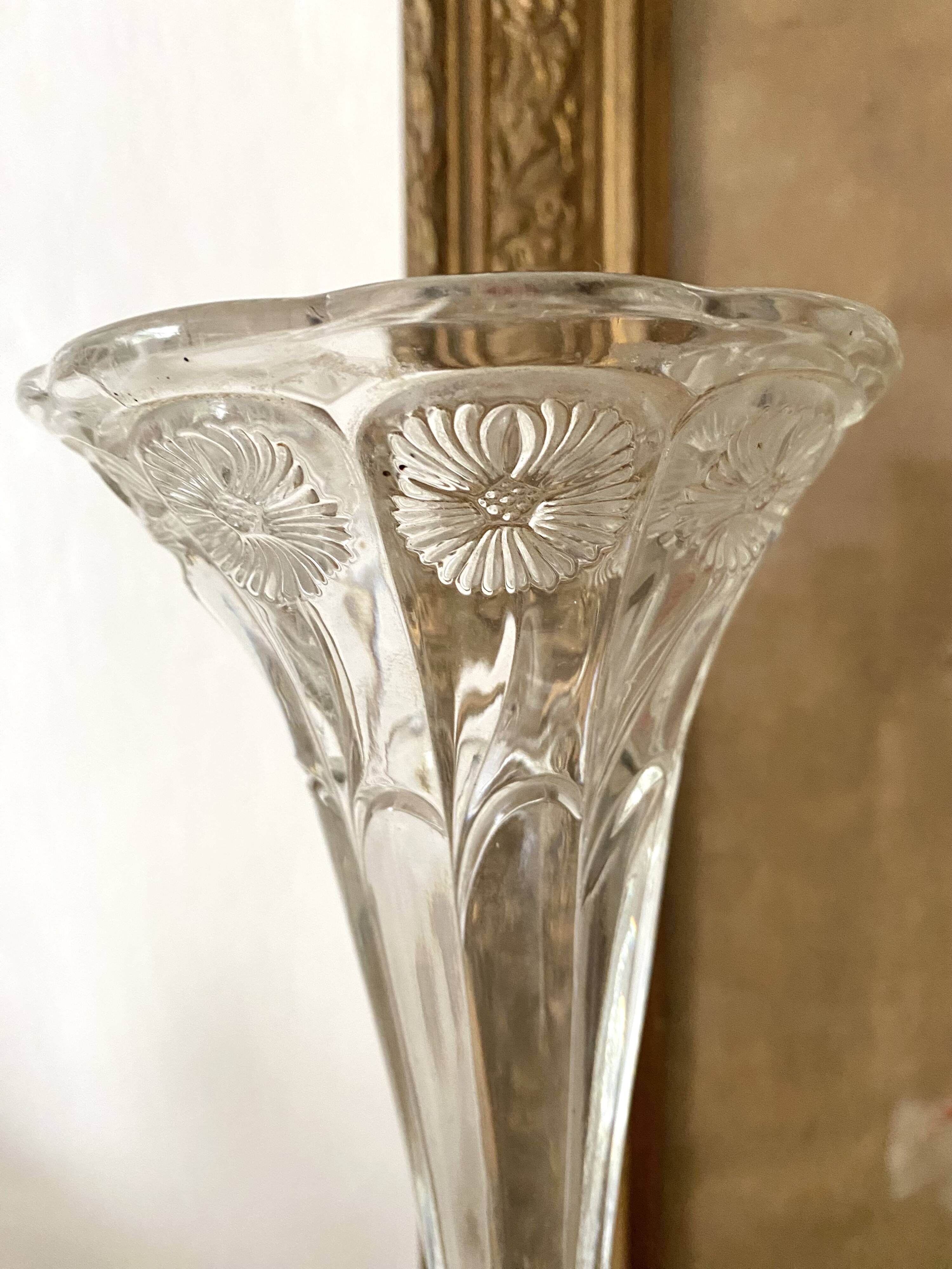 Vase art nouveau, vase cornet, centre de table tulipier