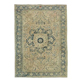 Tapis des années 1980 275 cm x 377 cm beige laine