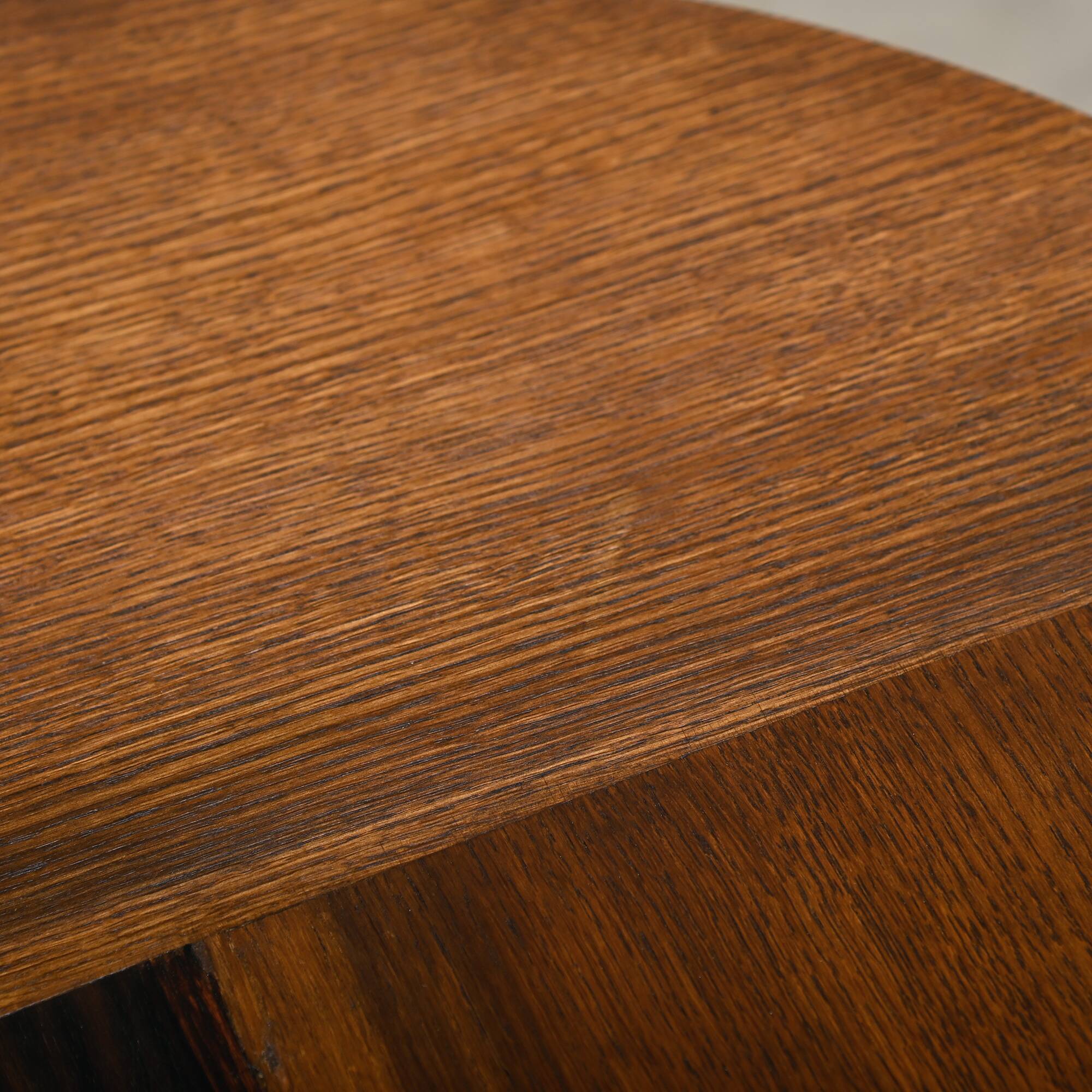 Dutch Art Deco Modernist Amsterdam School side table in Oak square inlay