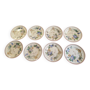 Set assiettes victorienne de Brownfield & Sons modèle "Texas" England 1880