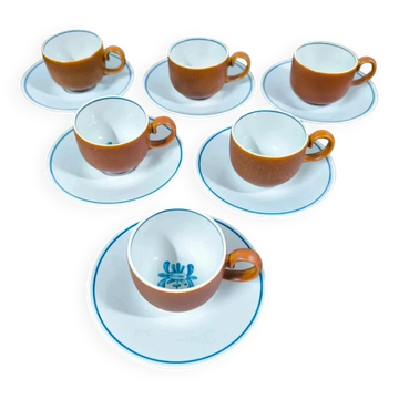 Ensemble de 6 tasses + sous tasse Villeroy et boch chekiang