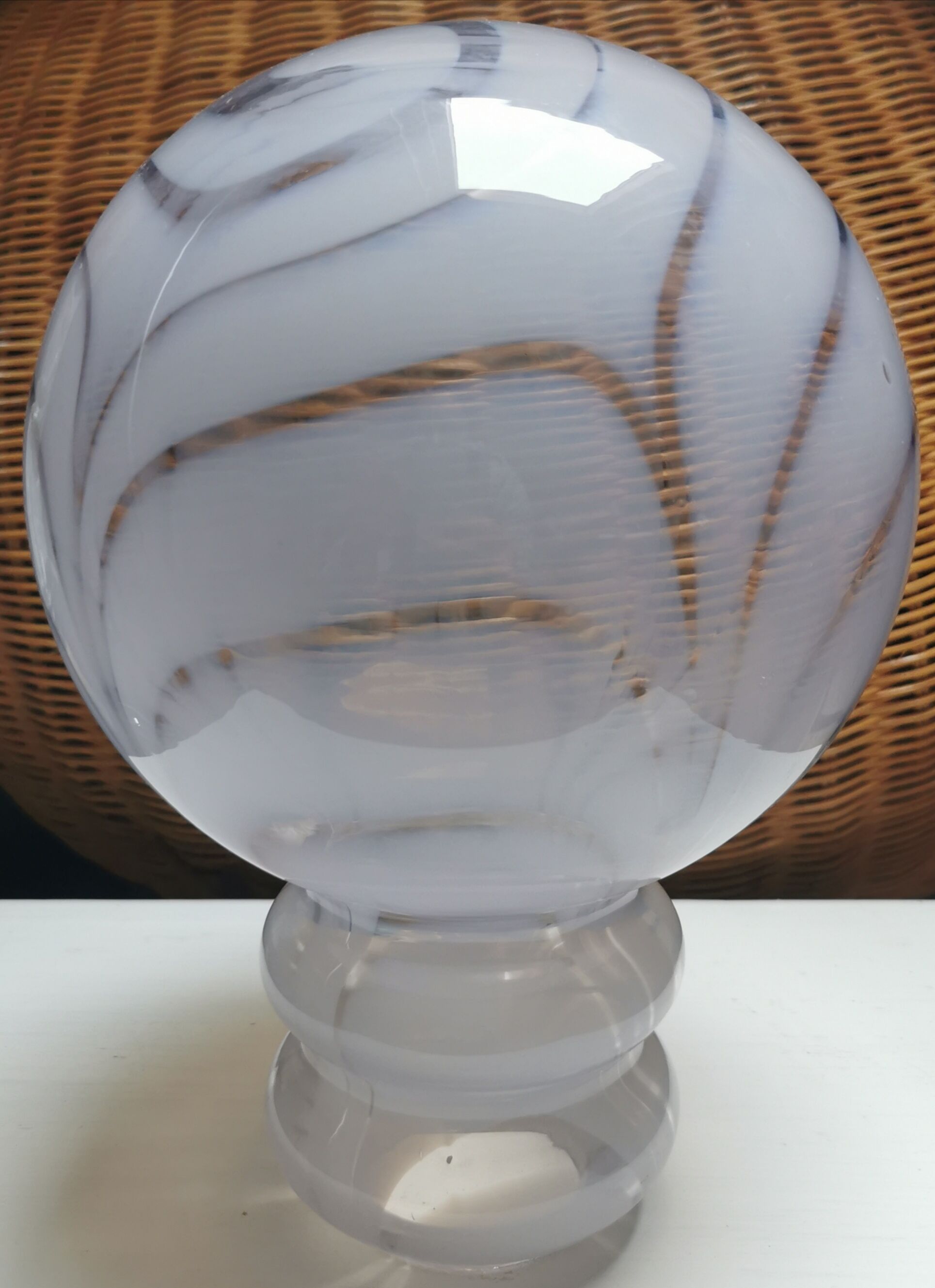 Globe lamp Italy marbled decoration space age