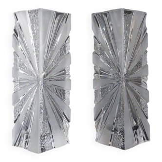 Paire de vases vintage cristal