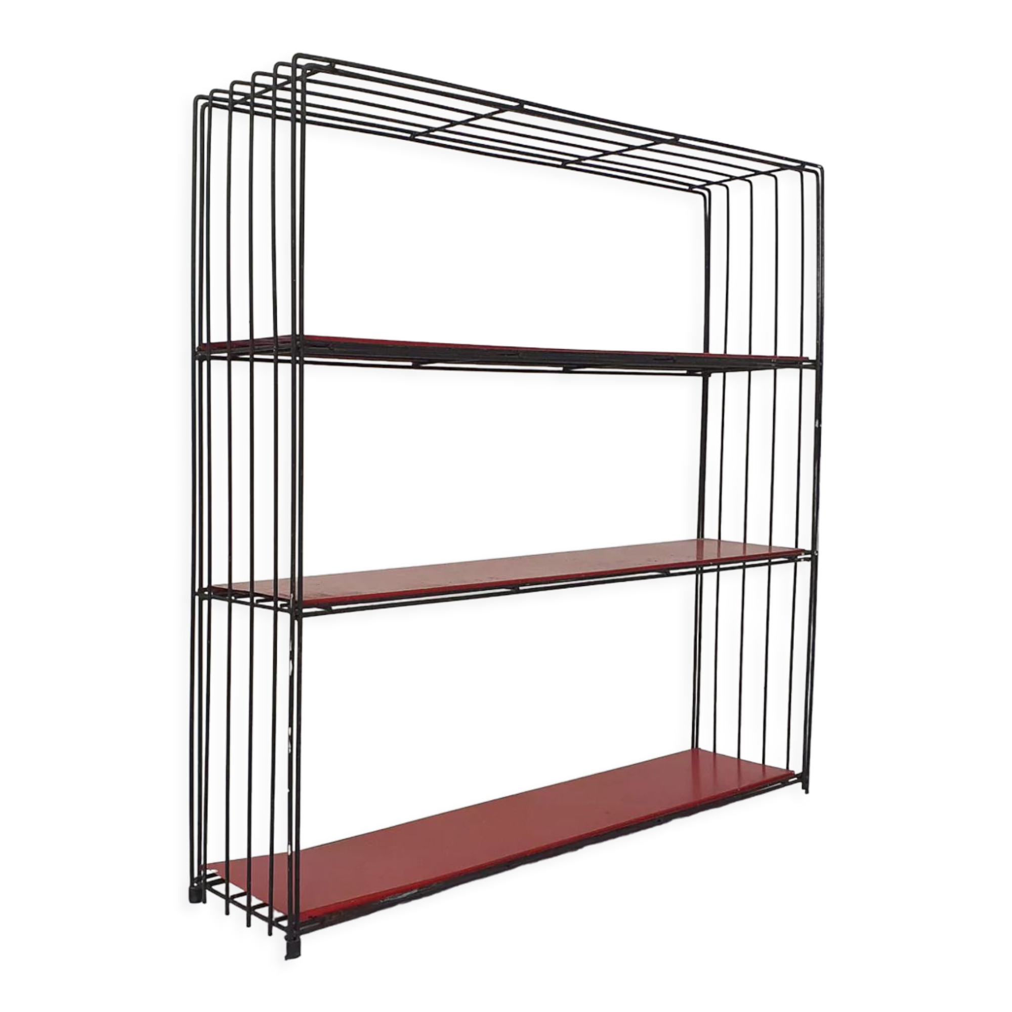 Black metal room divider or bookcase by Tjerk Reijenga for Pilastro, The Netherlands 1960's