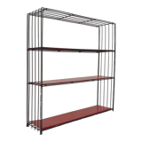 Black metal room divider or bookcase by Tjerk Reijenga for Pilastro, The Netherlands 1960's