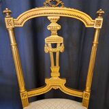 Pair of Napoleon III chairs in gilded wood