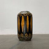 Brutalist sun vase in West German pottery WGP from the mid-century by Scheurich, 1960s.