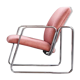 Chrome armchair with Knoll textile, 1980s