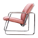 Chrome armchair with Knoll textile, 1980s