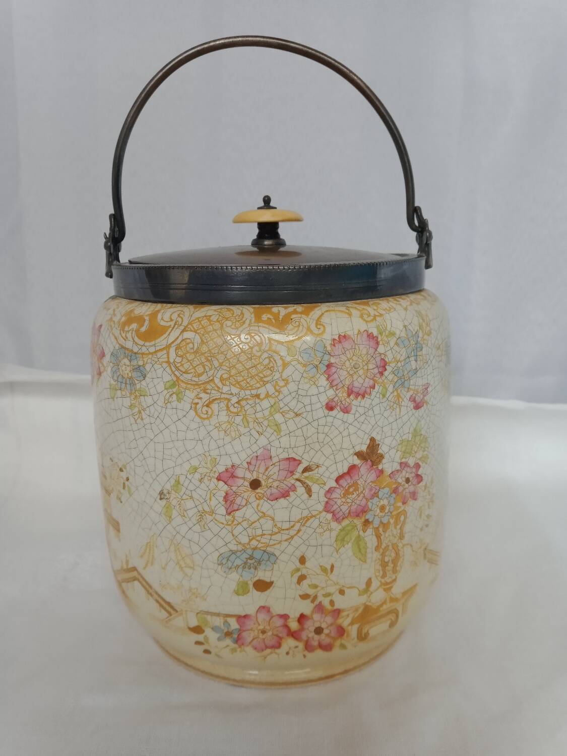 B Grayson & Son Sheffield Crackle Ceramic Cookie Jar