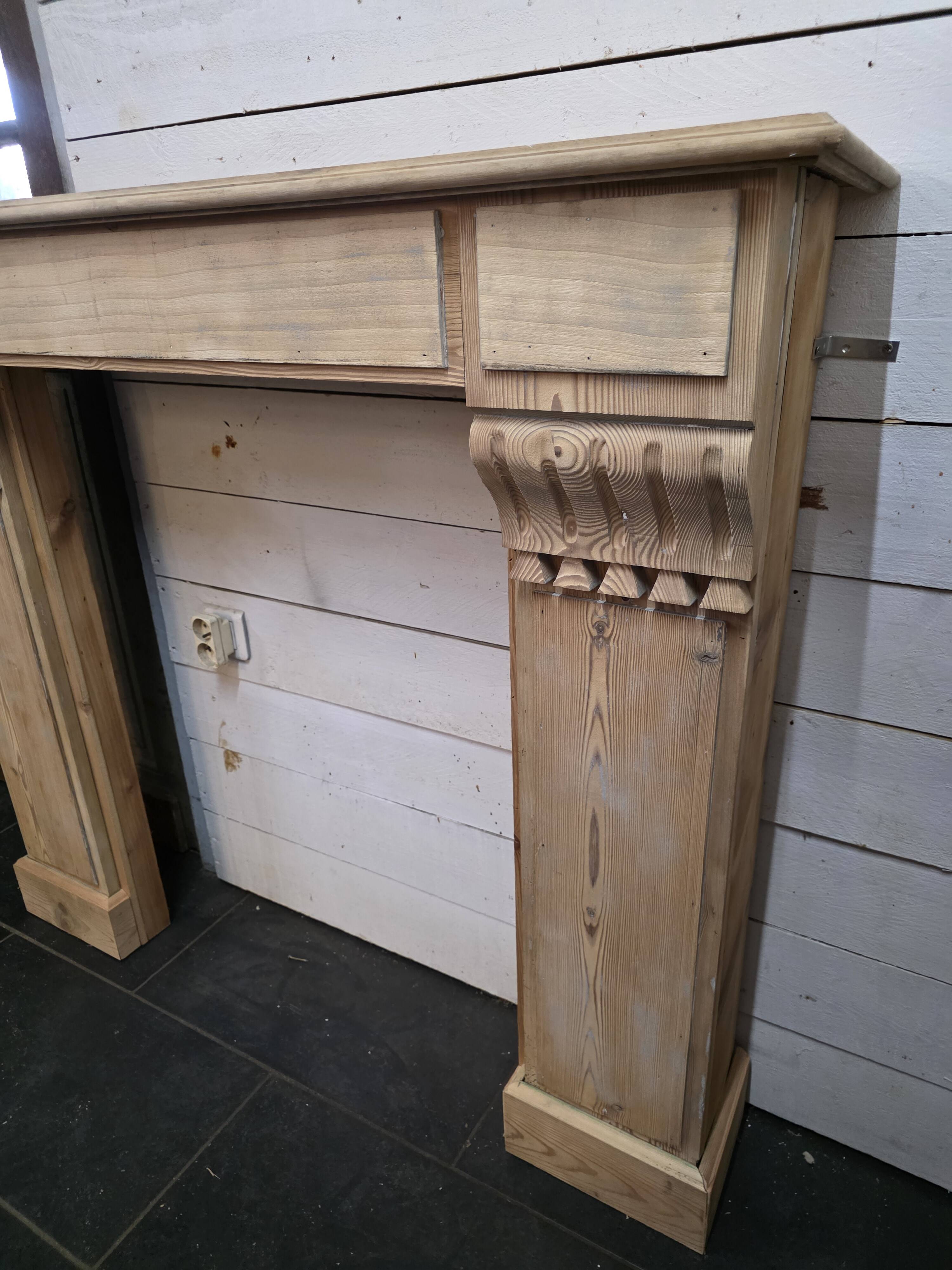 Wooden fireplace
