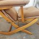 Relax armchair and its velvet ottoman from the 70s /80