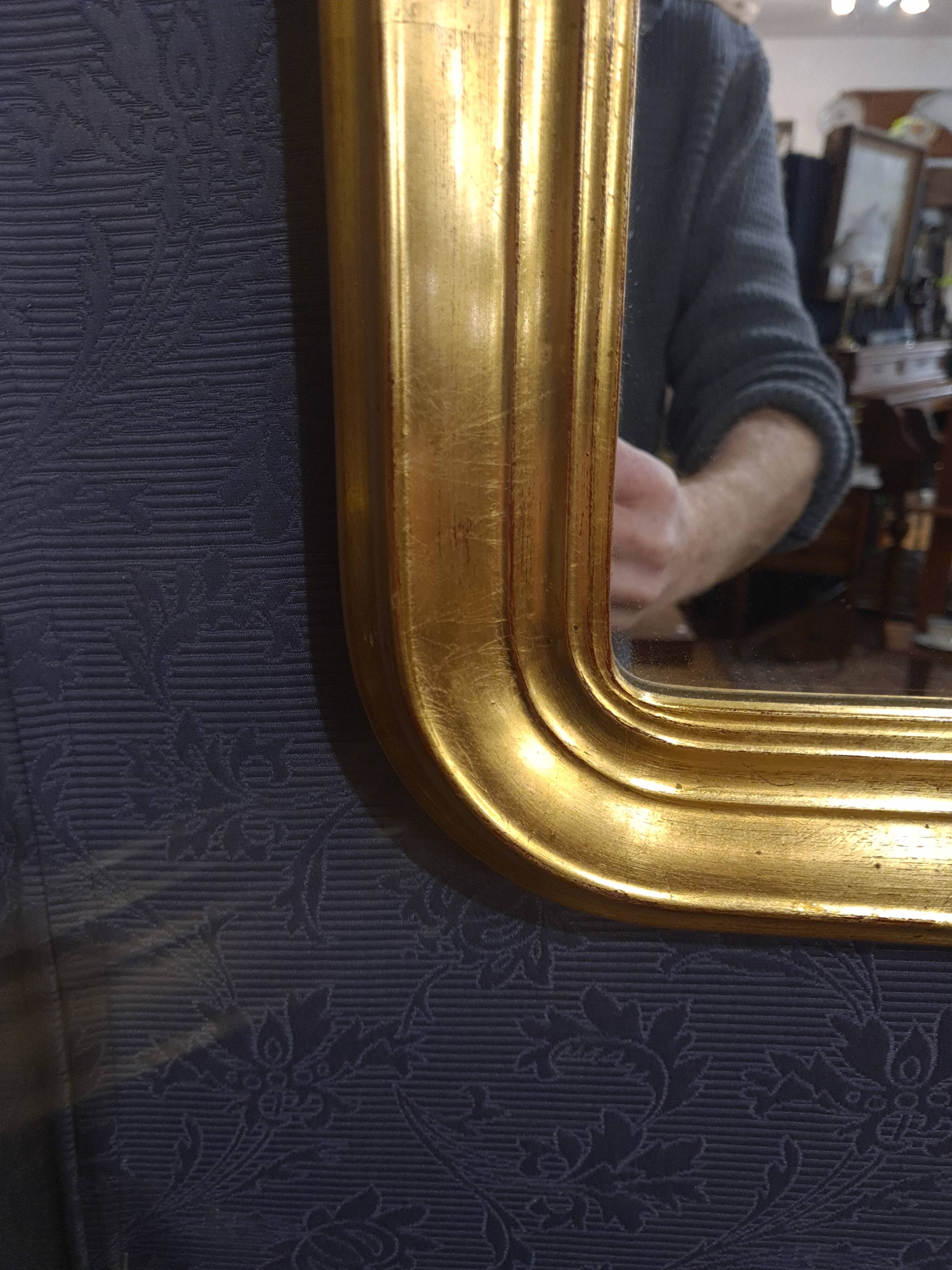 Golden vintage mirror, 73x52 cm